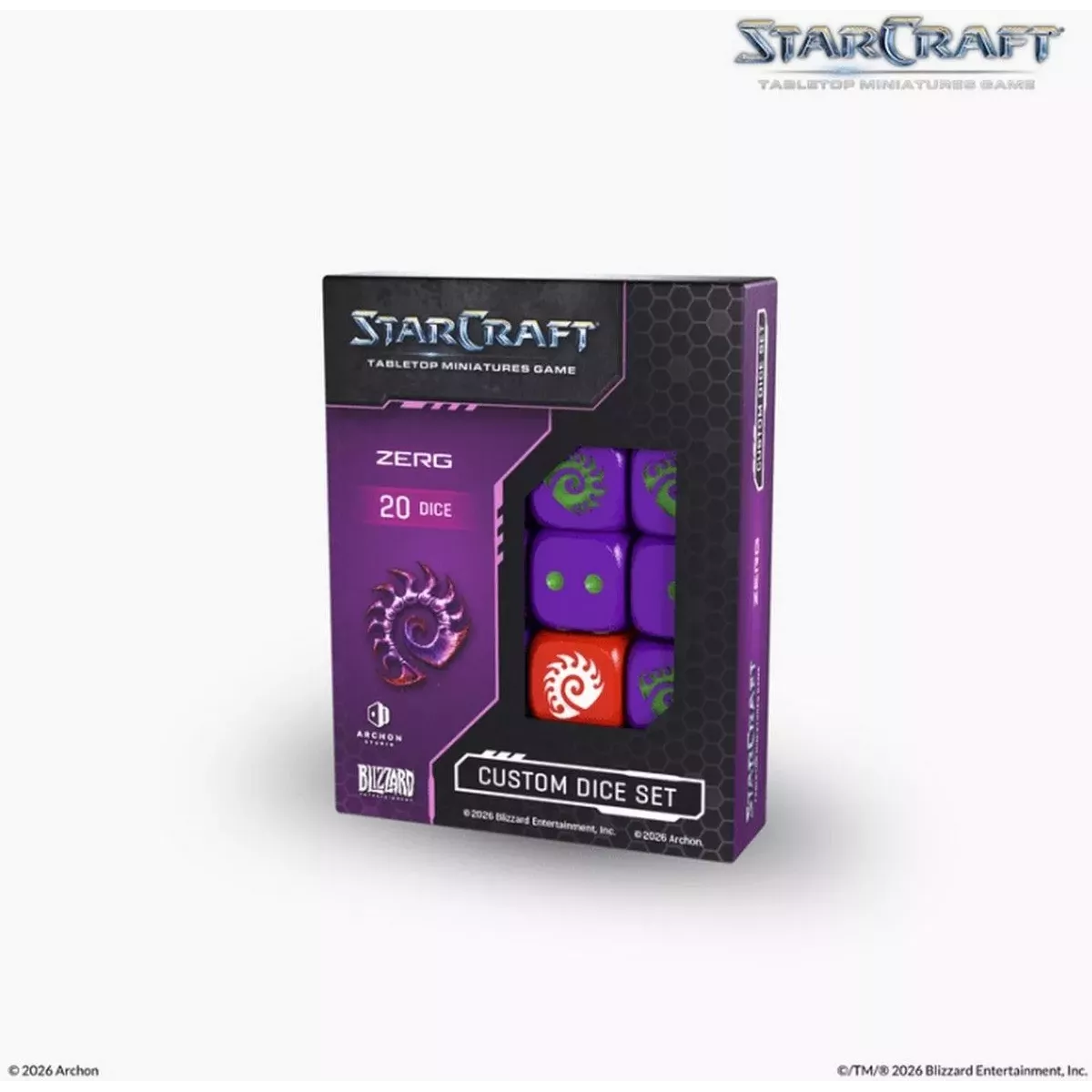 StarCraft - Tabletop Miniatures Game - Zerg - Dice Set - Version Anglaise