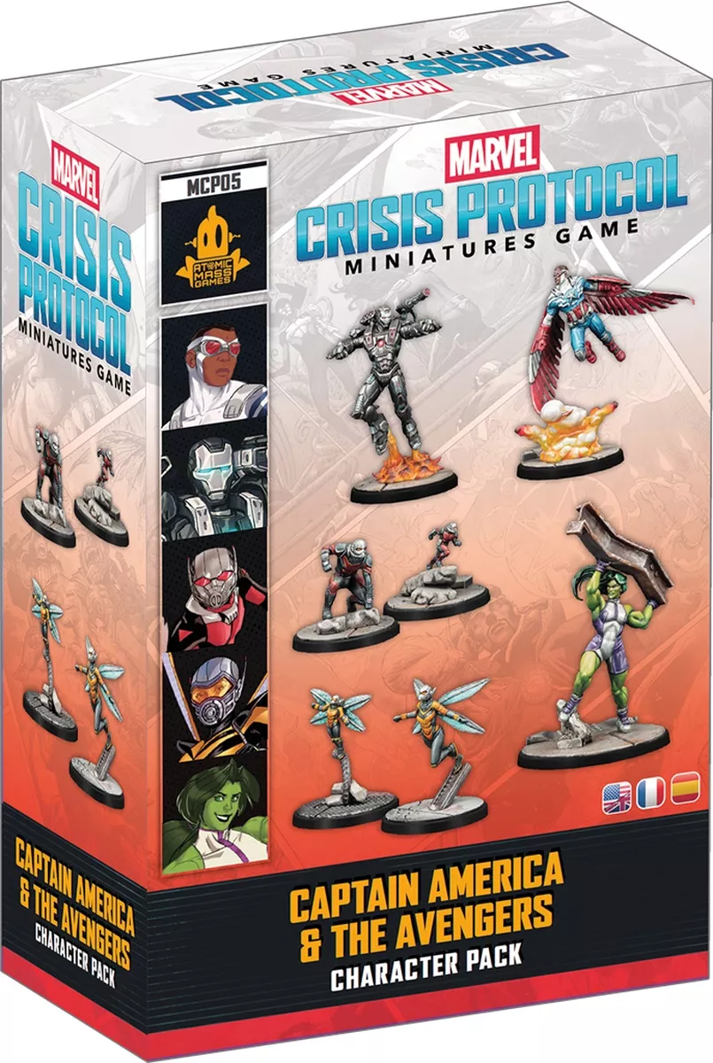 Boite de Marvel Crisis Protocol : Captain America & The Avengers - Character Pack
