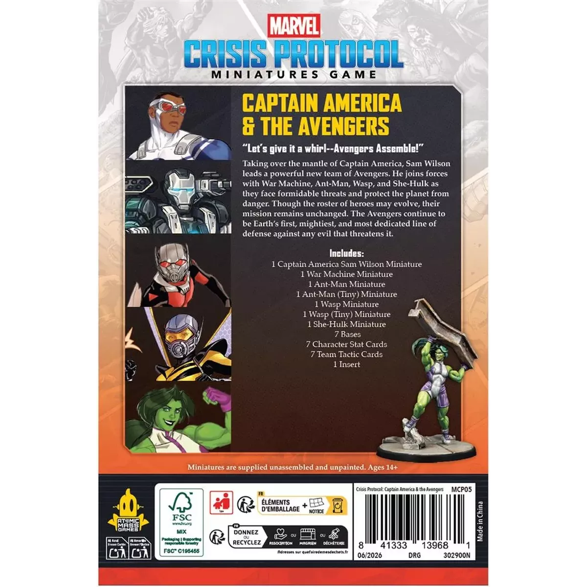 Marvel Crisis Protocol : Captain America & The Avengers - Character Pack