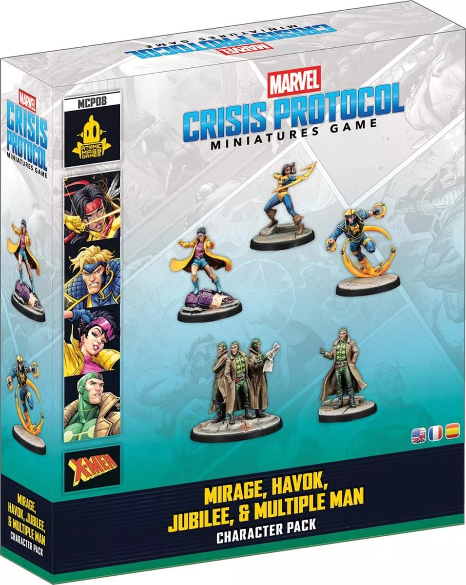 Boite de Marvel Crisis Protocol : Mirage, Havok, Jubilee & Multiple Man - Character Pack