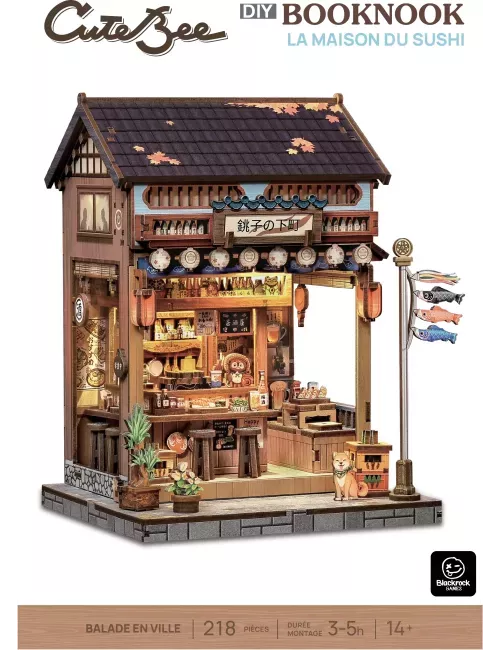 Book Nook CuteBee - La Maison du Sushi - 218 Pièces