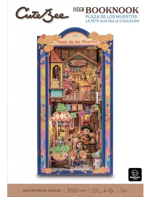 Book Nook CuteBee - Plaza de los Muertos La fête aux mille couleurs - 350 Pièces