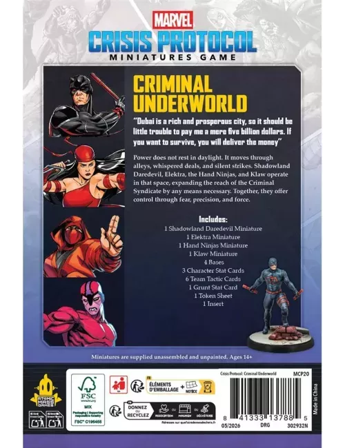 Marvel Crisis Protocol : Criminal Underworld - Affiliation Pack